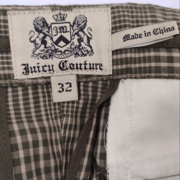 Juicy Counture Olive Men's Plaid  Shorts Size (32) - Picture 4 of 13